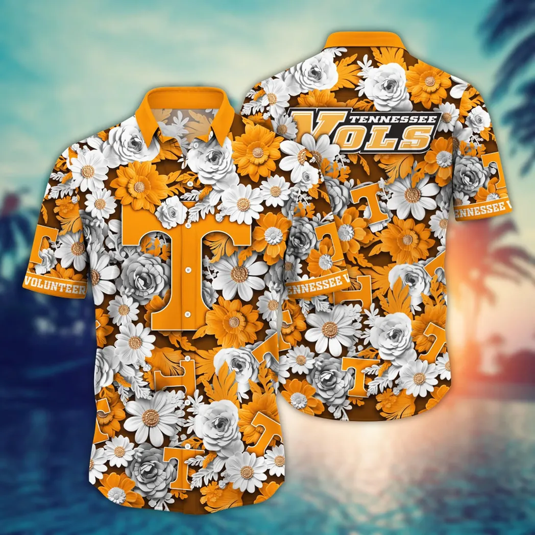 Tennessee Volunteers NCAA Flower Aloha Hawaiian Shirt, Summer Football Shirts VPHWA2451154037