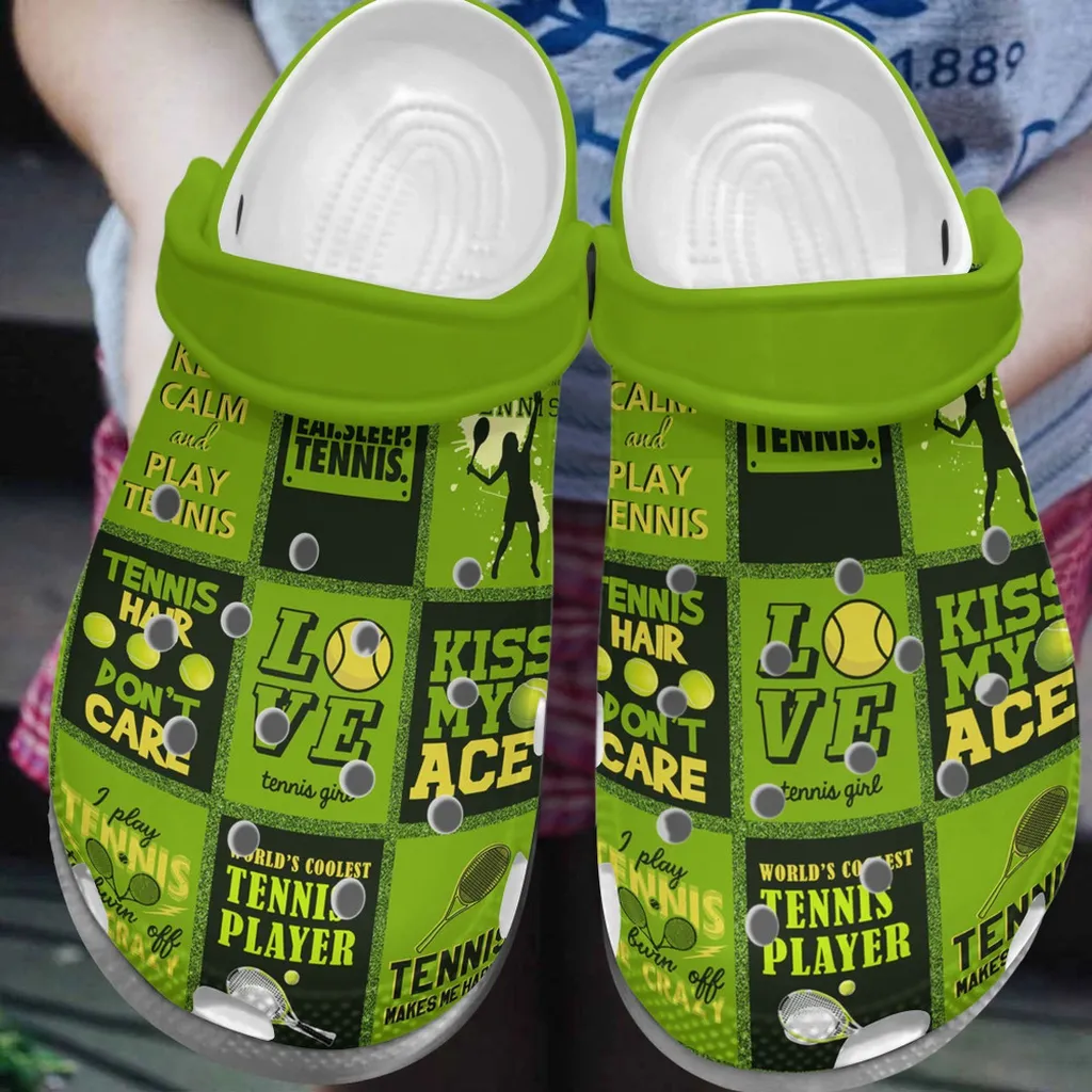 Tennis Kiss My Ace Rubber Crocs Clog