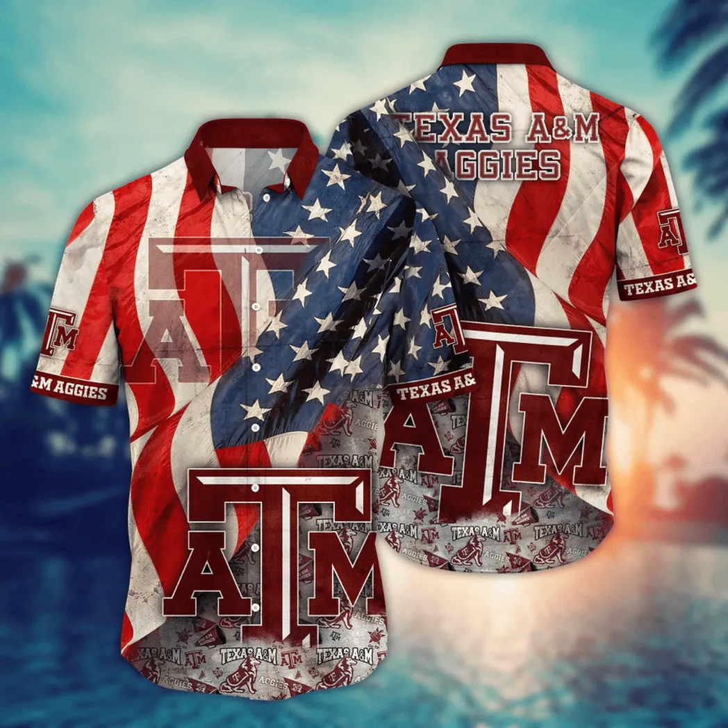 Texas A&M Aggies NCAA Flower Aloha Hawaiian Shirt, Summer Football Shirts VPHWA2451154248