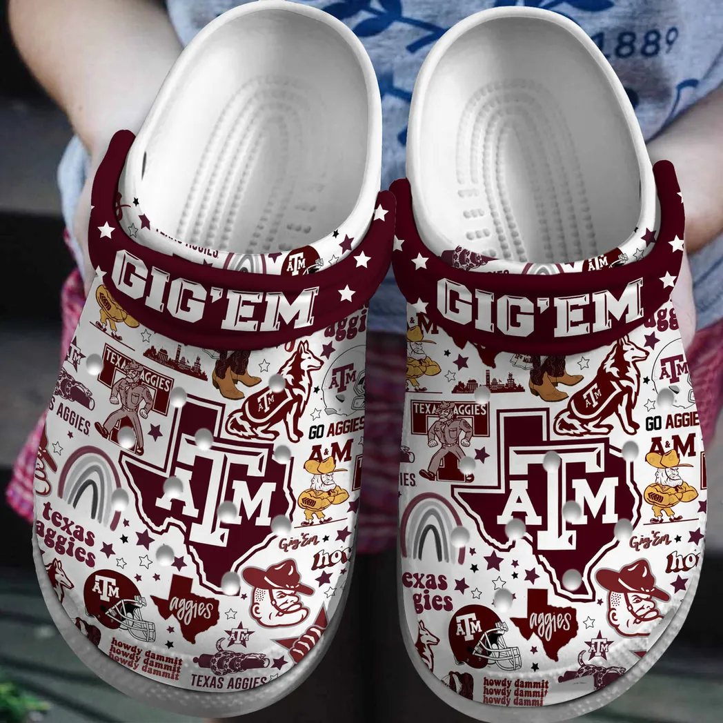 Texas A&M Aggies NCAA Sport Crocs Clogs