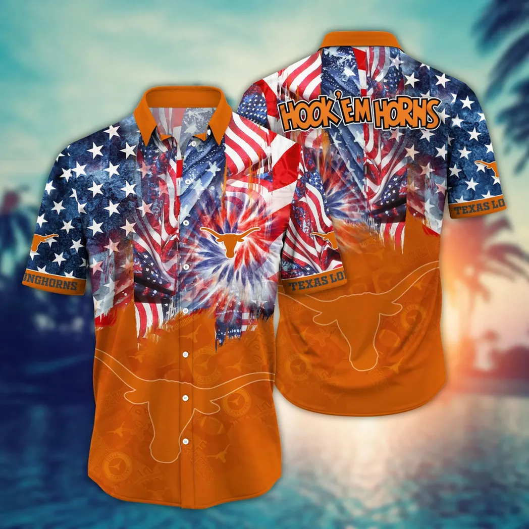 Texas Longhorns NCAA Flower Aloha Hawaiian Shirt, Summer Football Shirts VPHWA2451154087