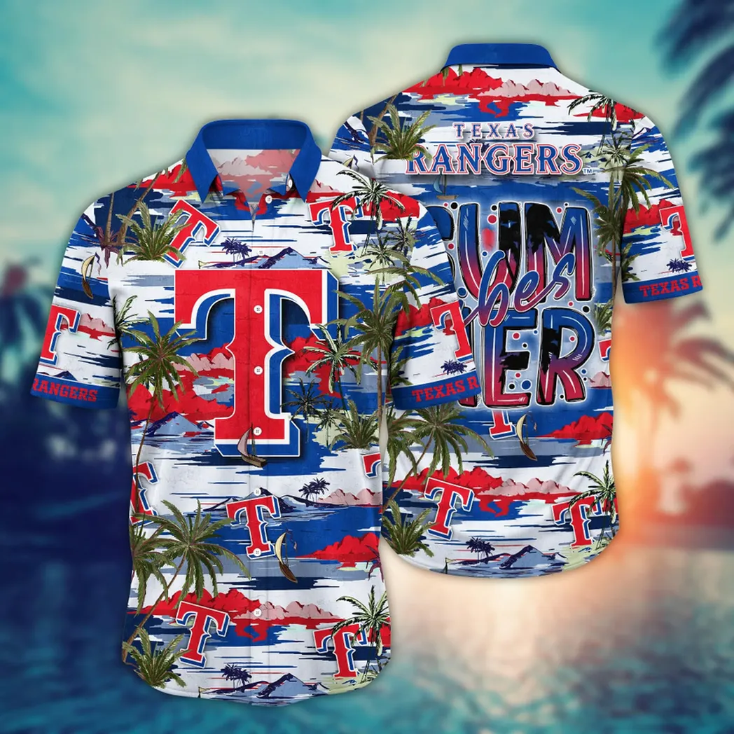 Texas Rangers MLB Flower Aloha Hawaiian Shirt, Summer Football Shirts VPHWA2451152627