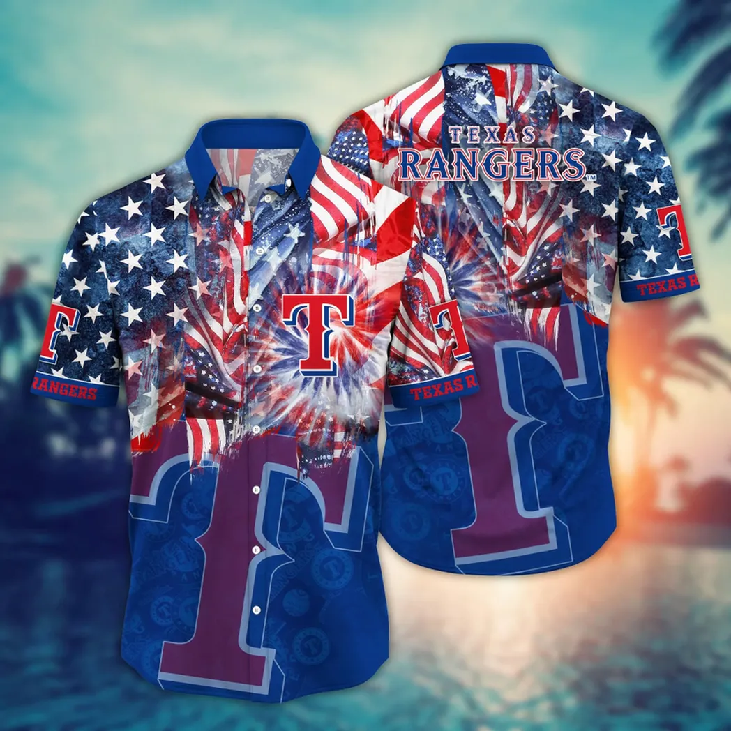 Texas Rangers MLB Flower Aloha Hawaiian Shirt, Summer Football Shirts VPHWA2451152646