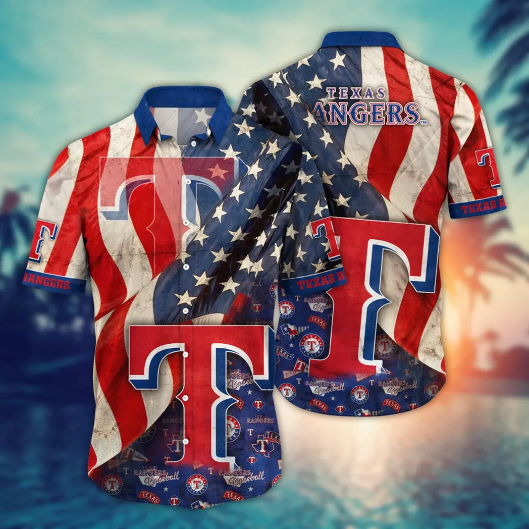 Texas Rangers MLB Flower Aloha Hawaiian Shirt, Summer Football Shirts VPHWA2451152703