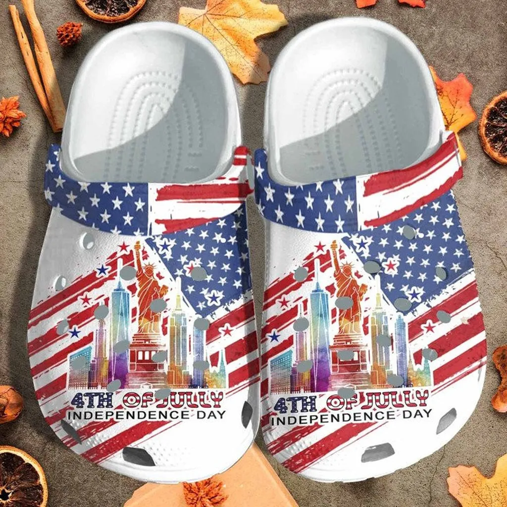 th July Independence Day Custom Crocs Classic Clogs