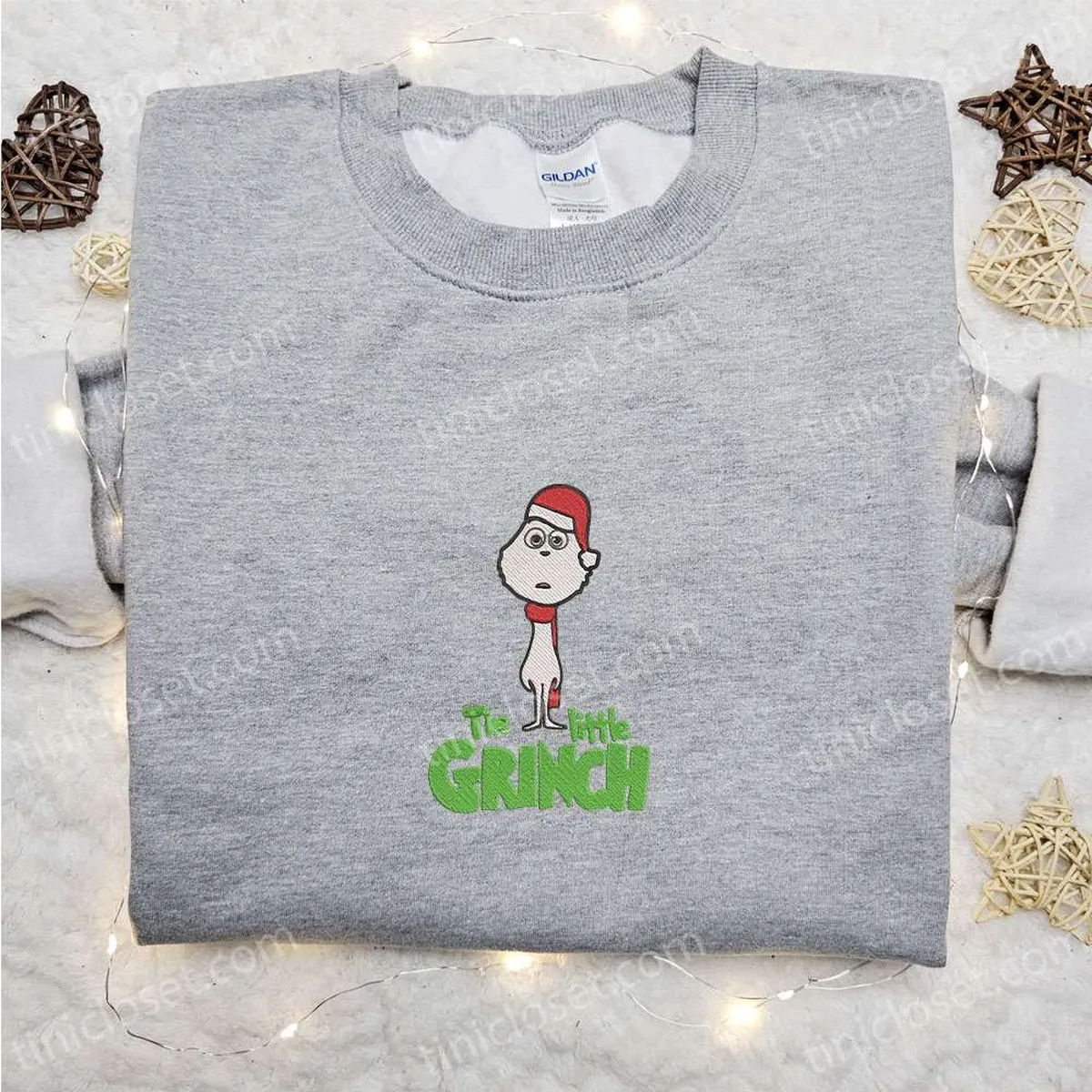 The Little Grinch Embroidered Sweatshirt, Movie Merry Christmas Embroidered Shirt, Best Christmas Day Gift Ideas