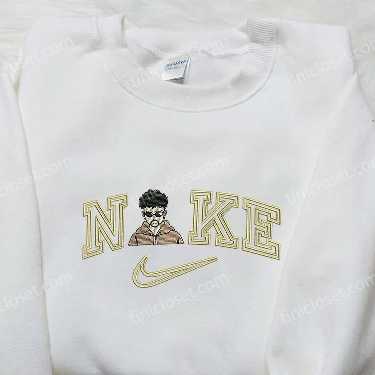 The Weeknd x Nike Embroidered Hoodie, Celebrity Embroidered Shirt, Nike Inspired Embroidered Shirt