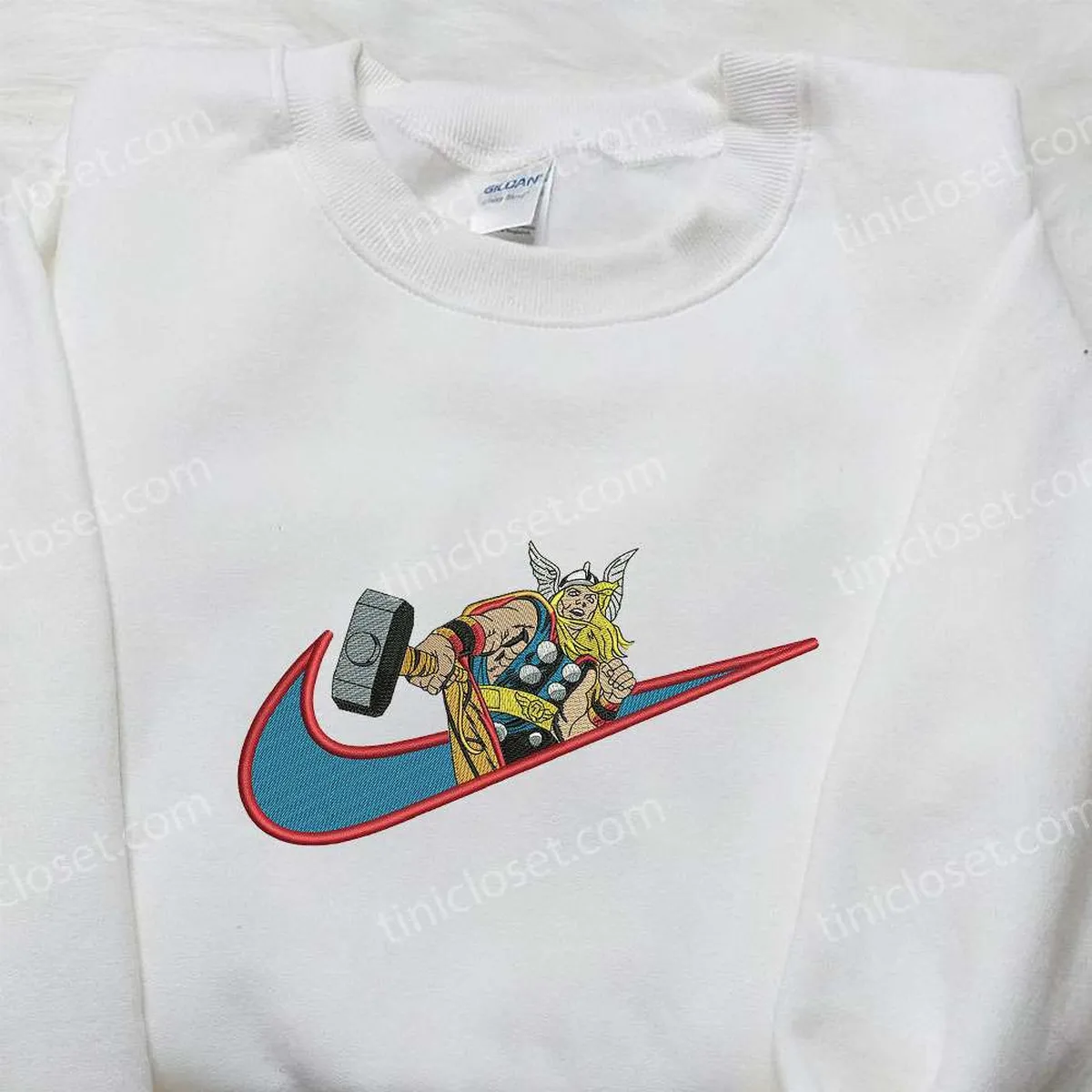 Thor x Nike Embroidered Hoodie, Movie Marvel Embroidered Shirt, Nike Inspired Embroidered Shirt