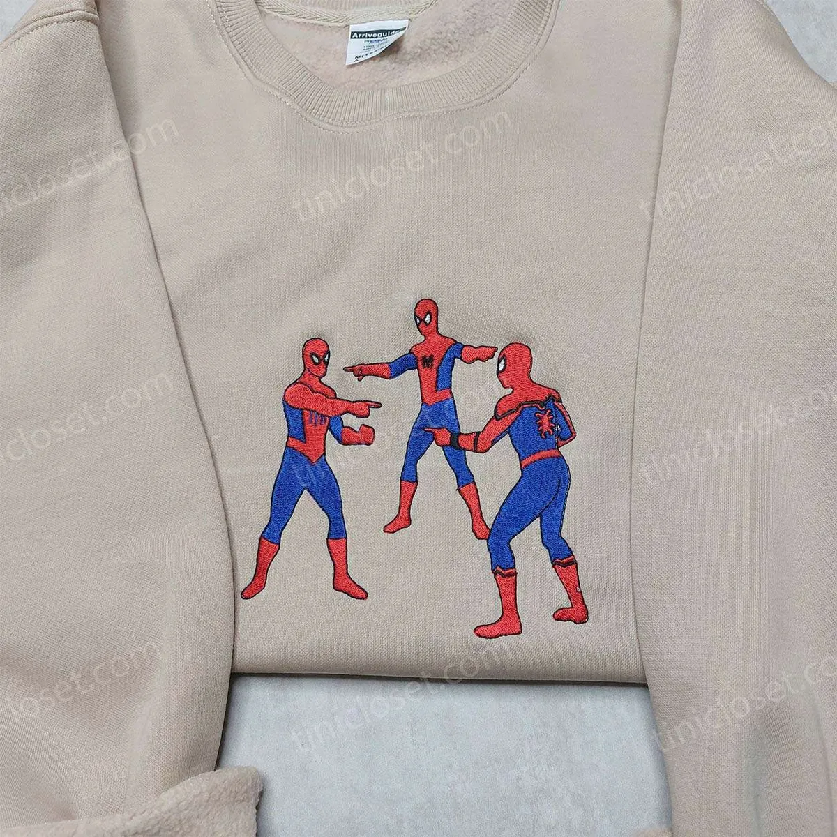 Three Spider-Man Embroidered Shirt, Spider-Man No Way Home Hoodie, Marvel Embroidered Sweatshirt