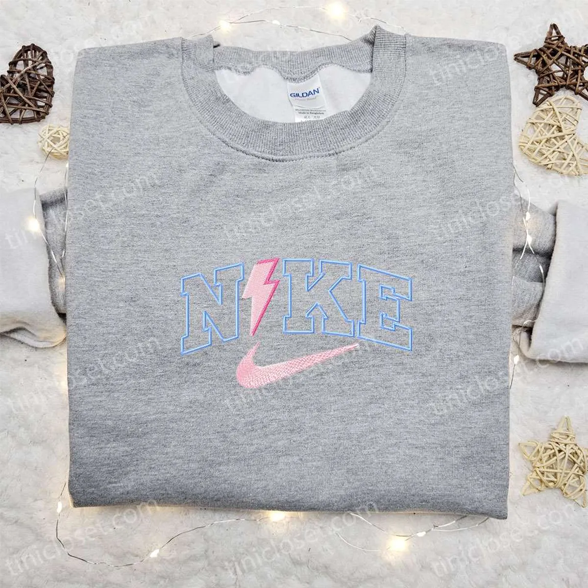 Thunder x Nike Embroidered Sweatshirt, Nike Inspired Embroidered Shirt, Best Birthday Gift Ideas