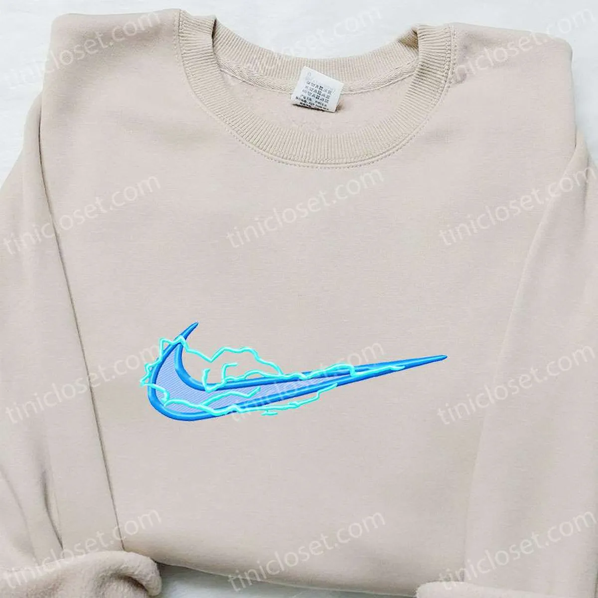 Thunder x Swoosh Embroidered Hoodie, Custom Nike Embroidered Hoodie, Best Gift Ideas for Family