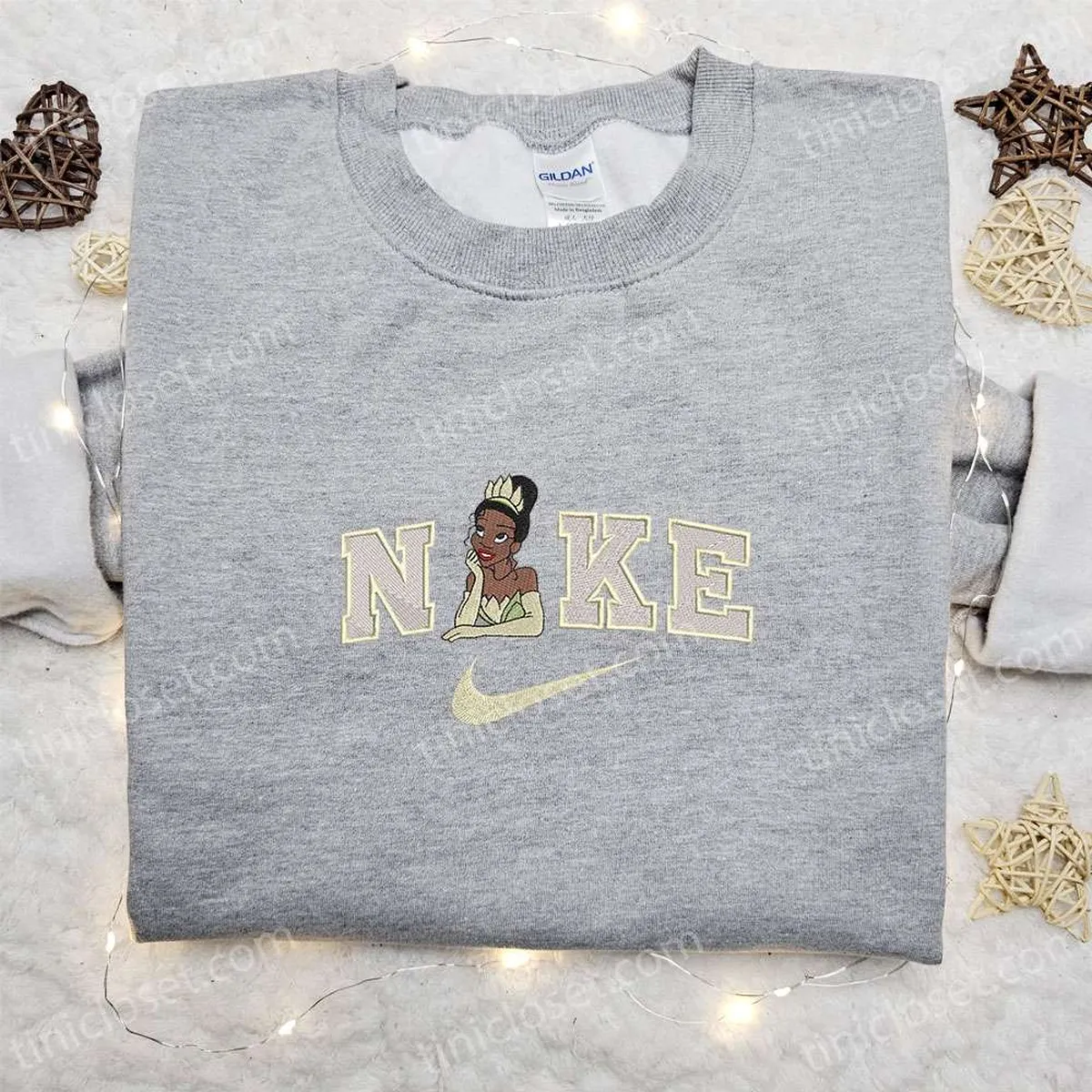 Tiana x Nike Embroidered Shirt, Disney Princess Embroidered Hoodie, Best Gifts For Family