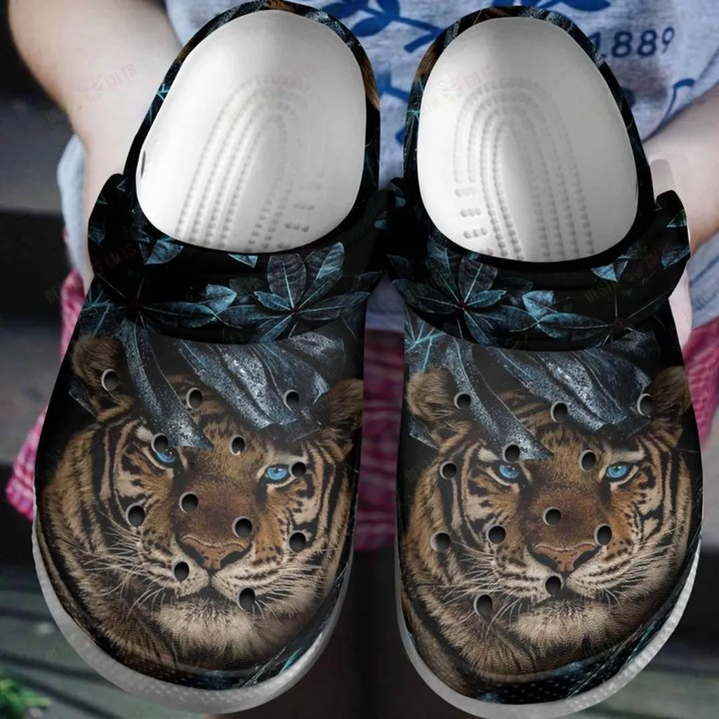 Tiger Under The Leaves Crocs Classic Clogs