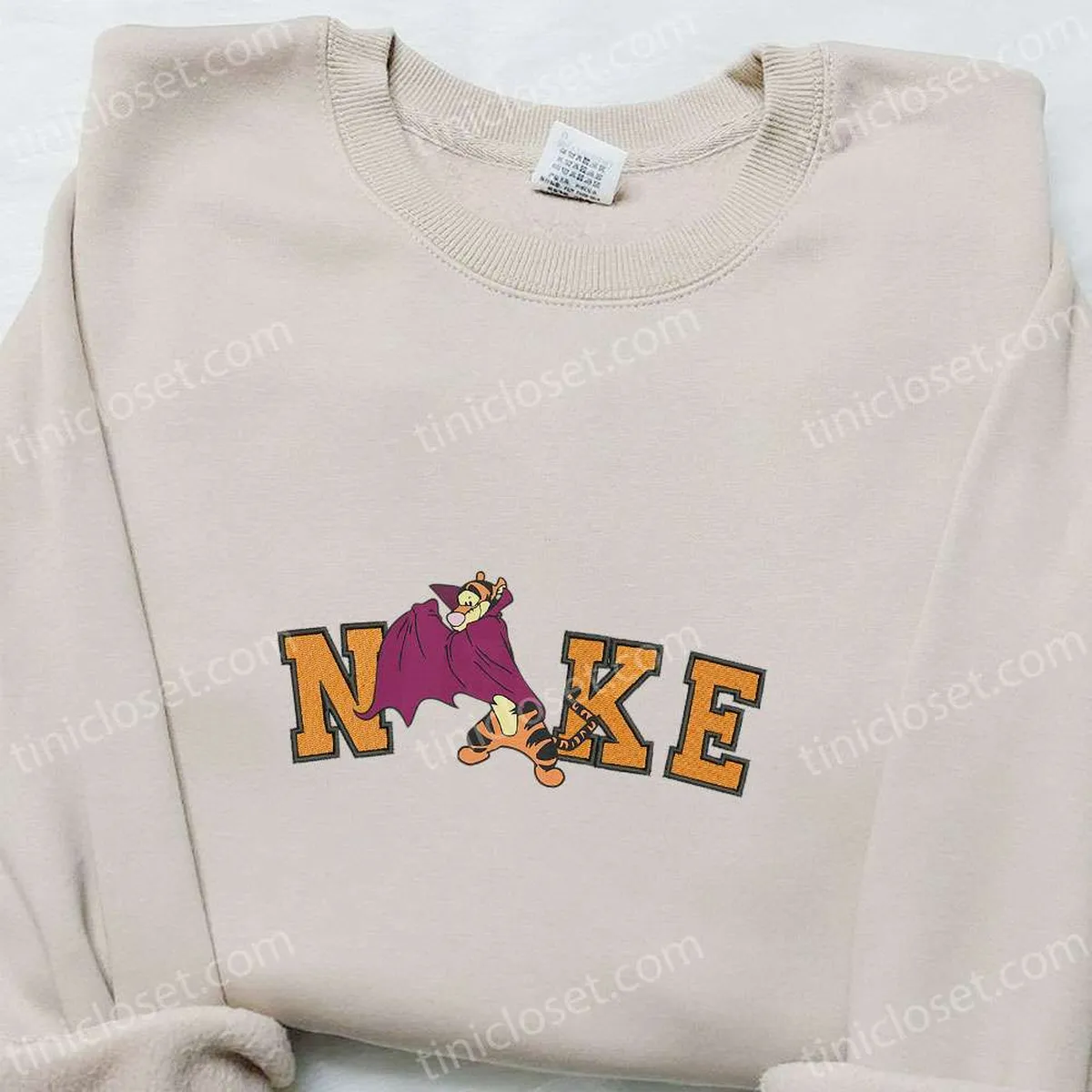 Tigger Dracula Halloween x Nike Embroidered Sweatshirt, Walt Disney Characters Embroidered Shirt, Best Halloween Gift Ideas