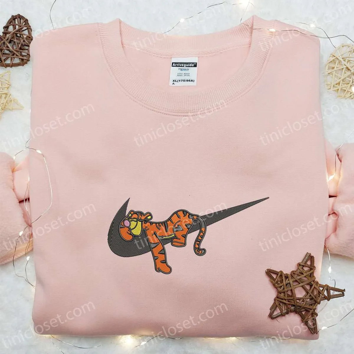 Tigger Sleep x Nike Swoosh Embroidered Shirt, Disney Winnie The Pooh Embroidered Hoodie, Best Gifts For Family