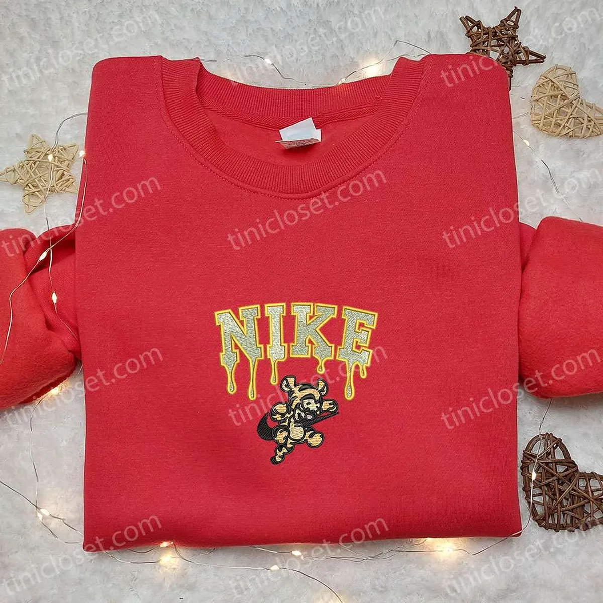 Tigger x Nike Embroidered Shirt, Disney Characters Embroidered Hoodie, Nike Inspired Embroidered Sweatshirt