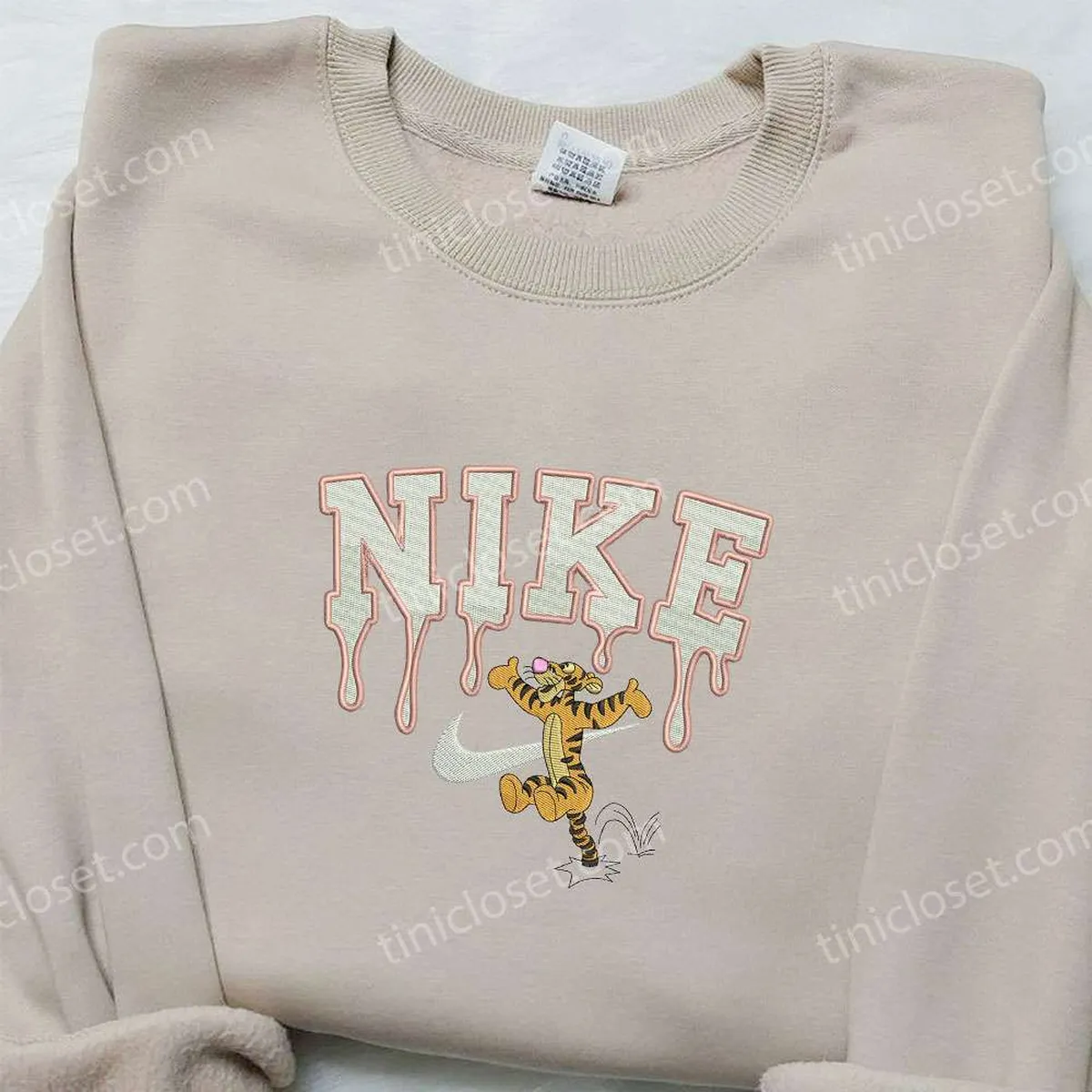 Tigger x Nike Embroidered Sweatshirt, Winnie The Pooh Disney Embroidered Shirt, Nike Inspired Embroidered Shirt