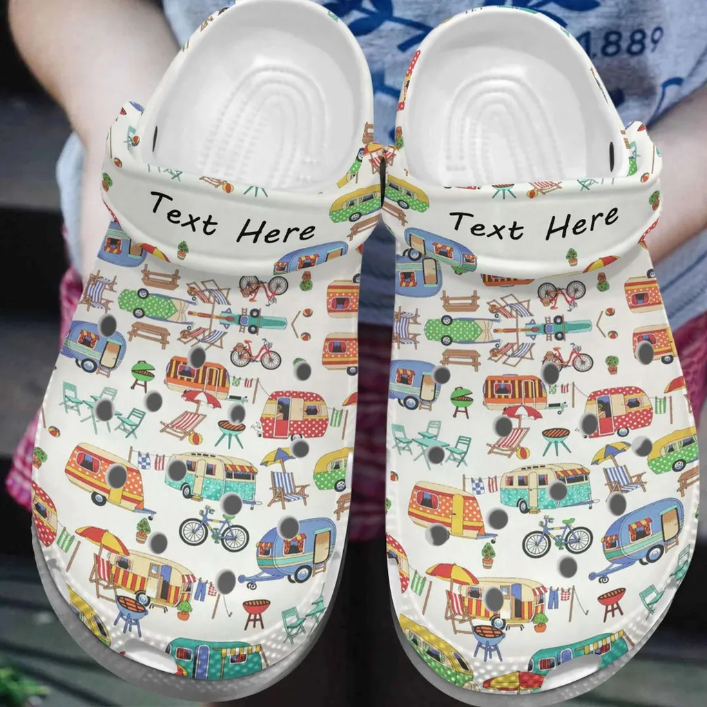 Time To Camp With Cars Rubber Crocs Clog