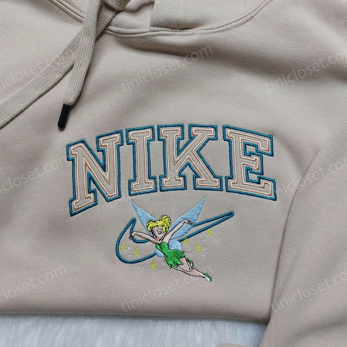 Tinkerbell Nike Embroidered Shirt, Nike Inspired Embroidered Shirt, Disneyland Family Shirt