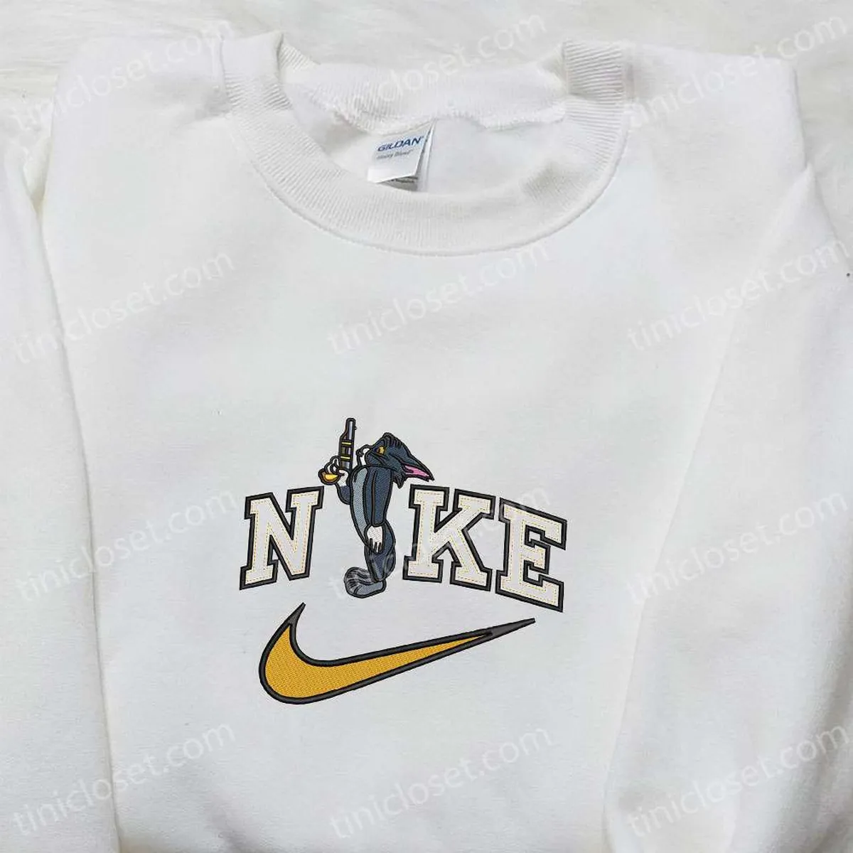 Tom Hunter x Nike Cartoon Embroidered Sweatshirt, Tom and Jerry Embroidered Hoodie, Best Birthday Gift Ideas