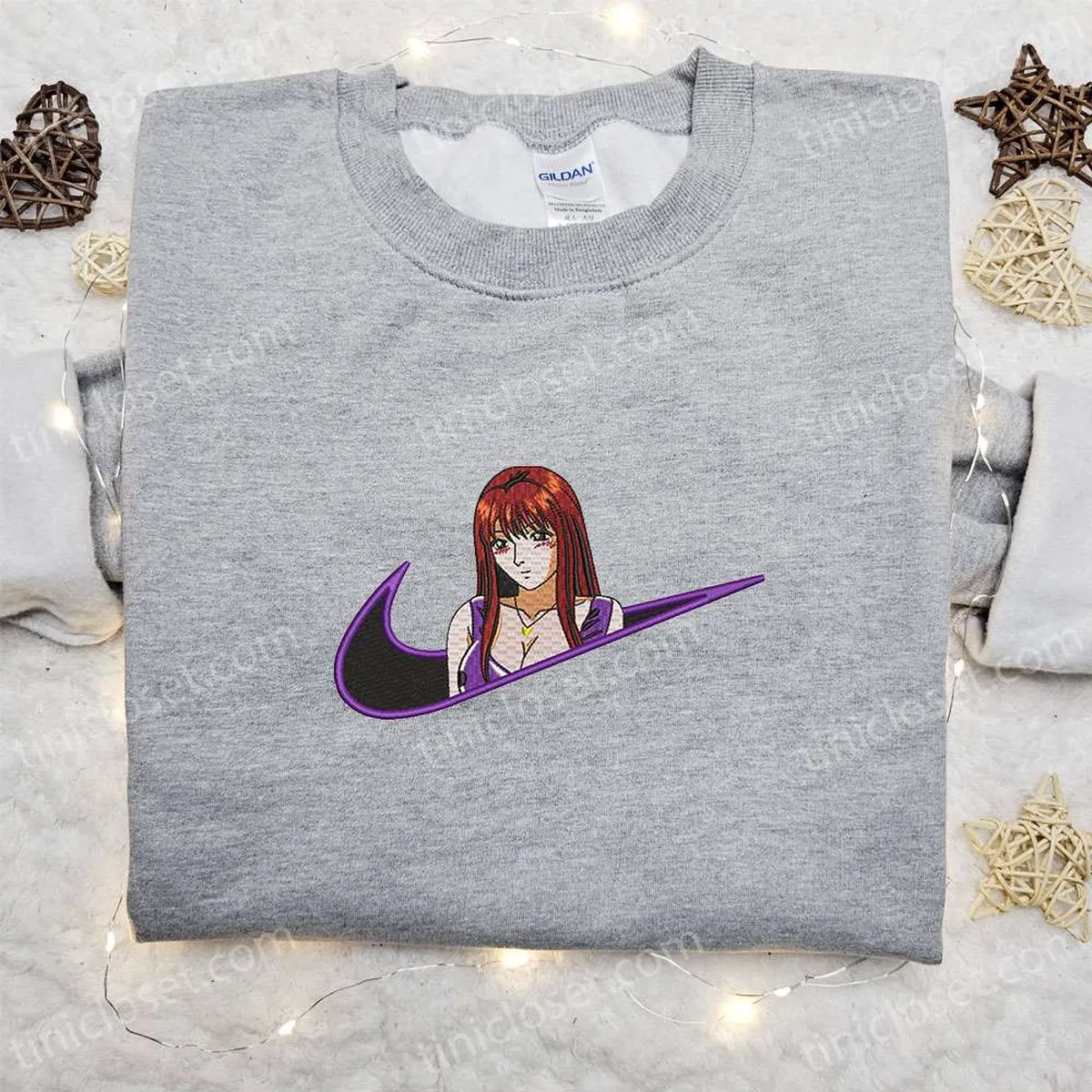 Tomoko Nomura x Nike Anime Embroidered Sweatshirt, Nike Inspired Embroidered Hoodie, Best Birthday Gift Ideas