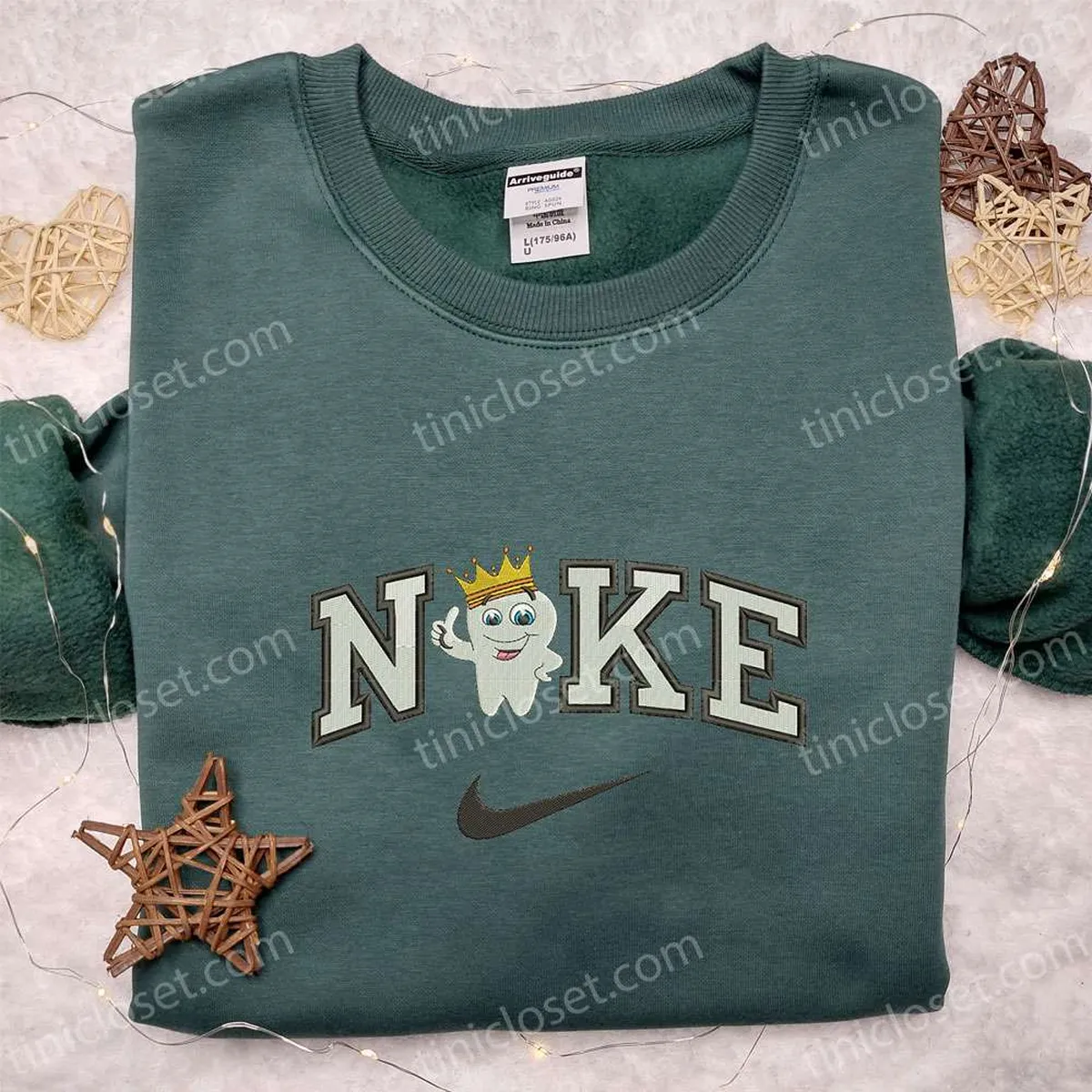 Tooth King x Nike Embroidered Shirt, Nike Inspired Embroidered Hoodie, Best Gift Ideas