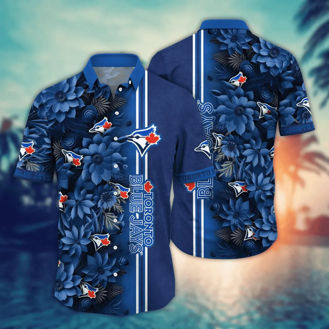 Toronto Blue Jays MLB Flower Aloha Hawaiian Shirt, Custom Summer Football Shirts VPHWA2451153231