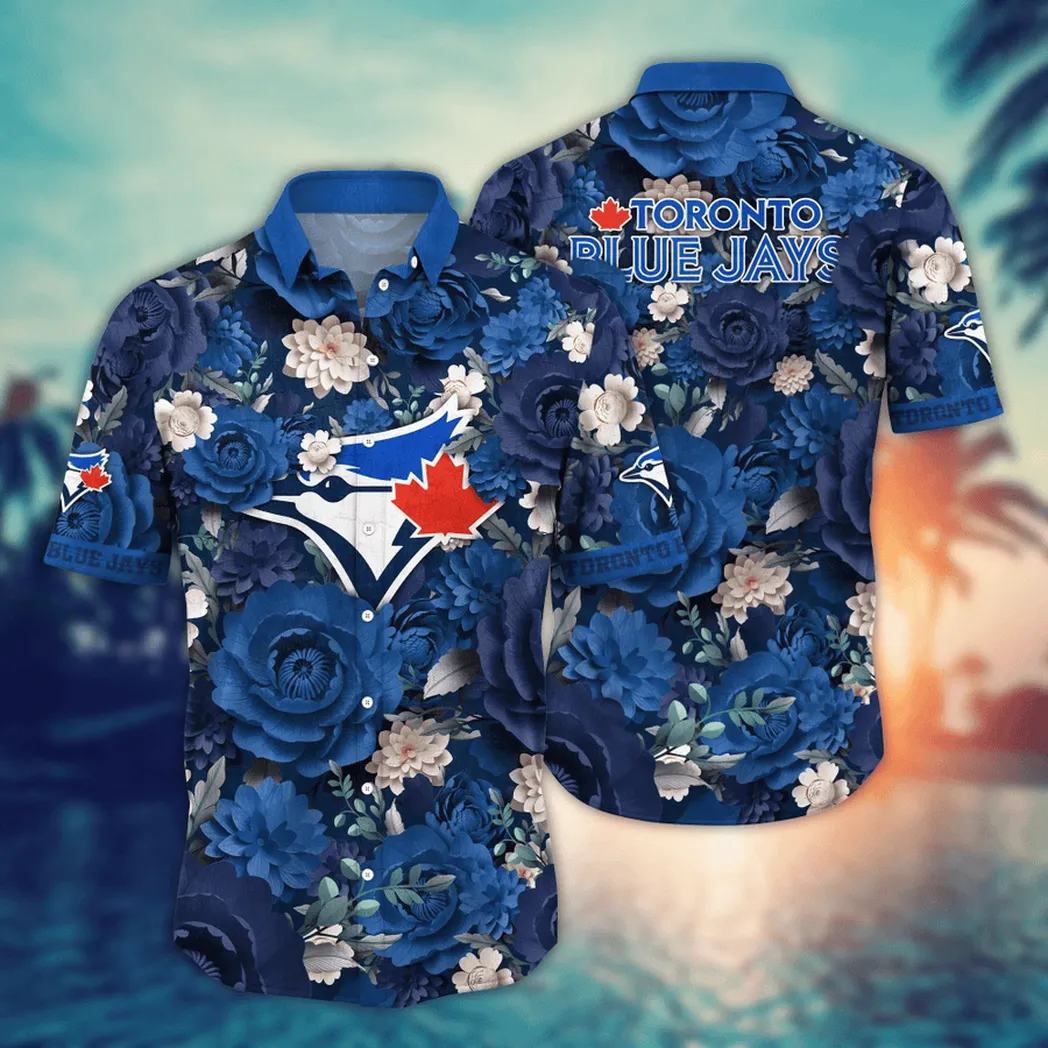 Toronto Blue Jays MLB Flower Aloha Hawaiian Shirt, Custom Summer Football Shirts VPHWA2451154855