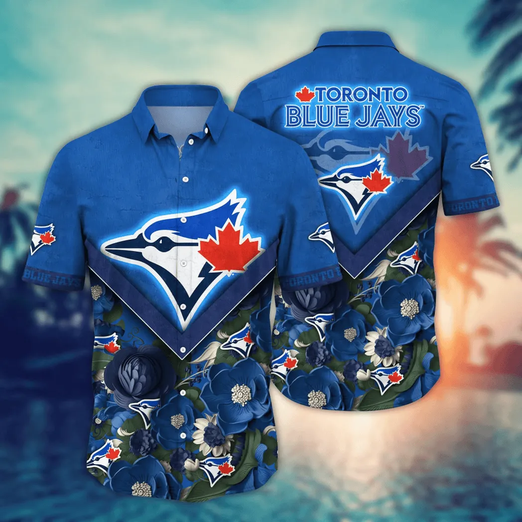 Toronto Blue Jays MLB Flower Aloha Hawaiian Shirt, Custom Summer Football Shirts VPHWA2451154907