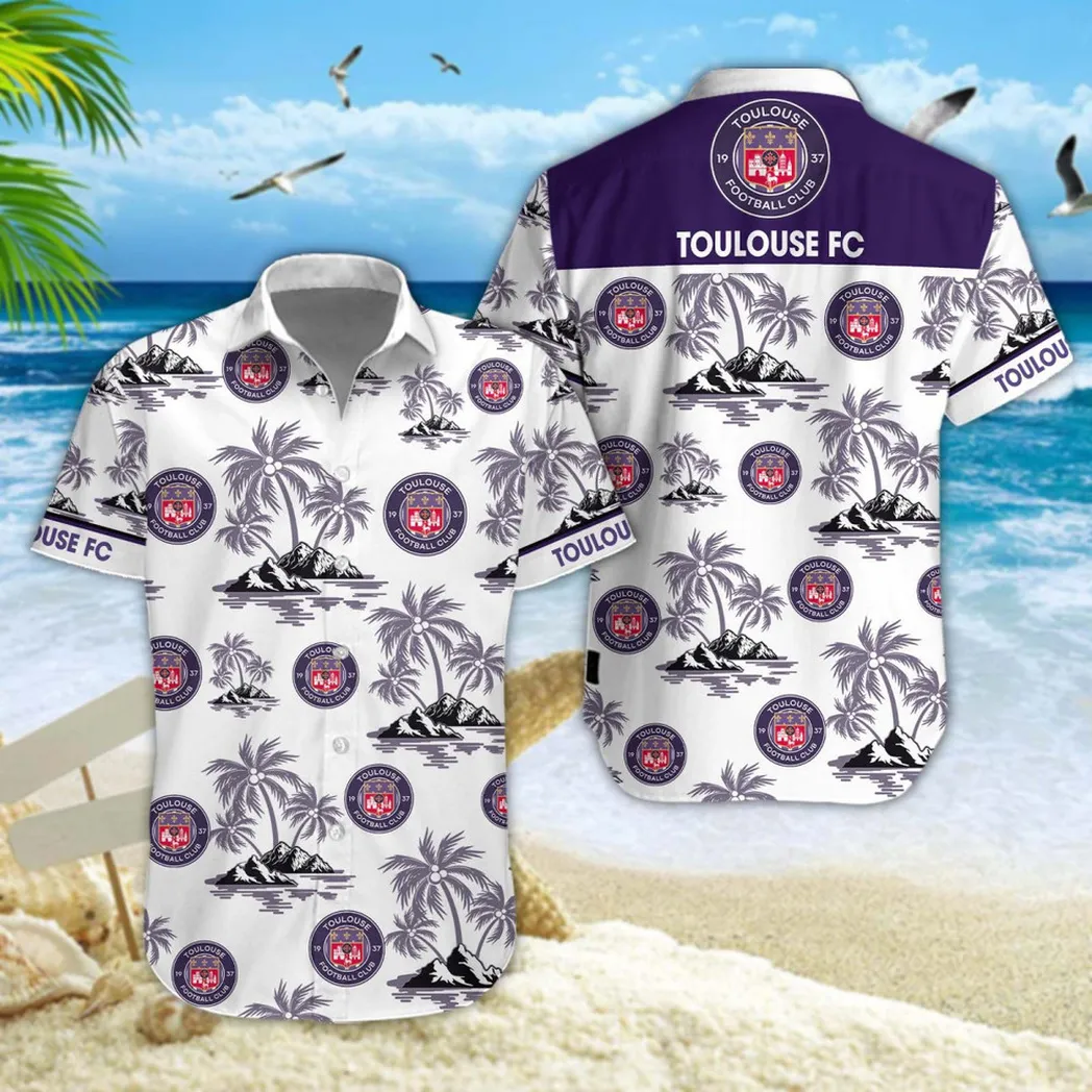 Toulouse Football Club Hawaiian Shirt Style Classic Oversized Hawaiian, Unisex Hawaiian Shirt