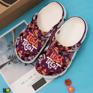 Trick Or Treat Theme Pattern Halloween Crocs Crocband Clogs