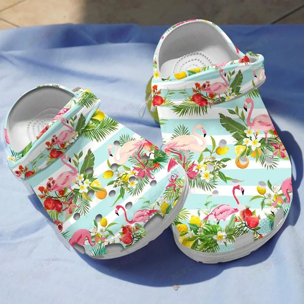 Tropical Flamingo Crocs Classic Clogs