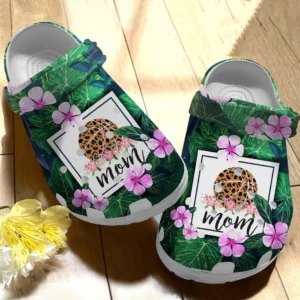 Tropical Mom Basketball Pattern Crocs Rubber Crocs Clog