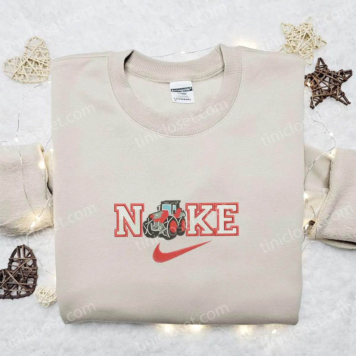 Truck x Nike Embroidered Sweatshirt, Transportation Embroidered Shirt, The Best Gift