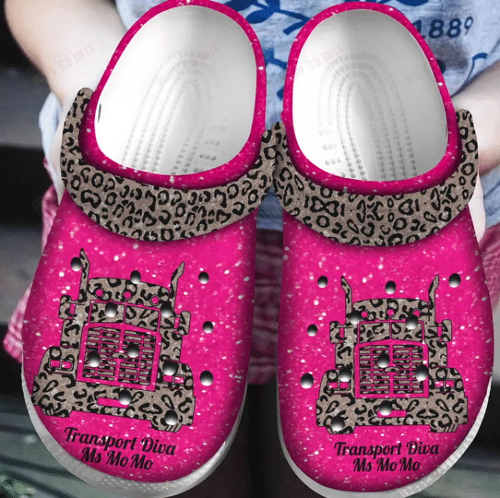 Trucker Personalized Pink Crocs Classic Clogs