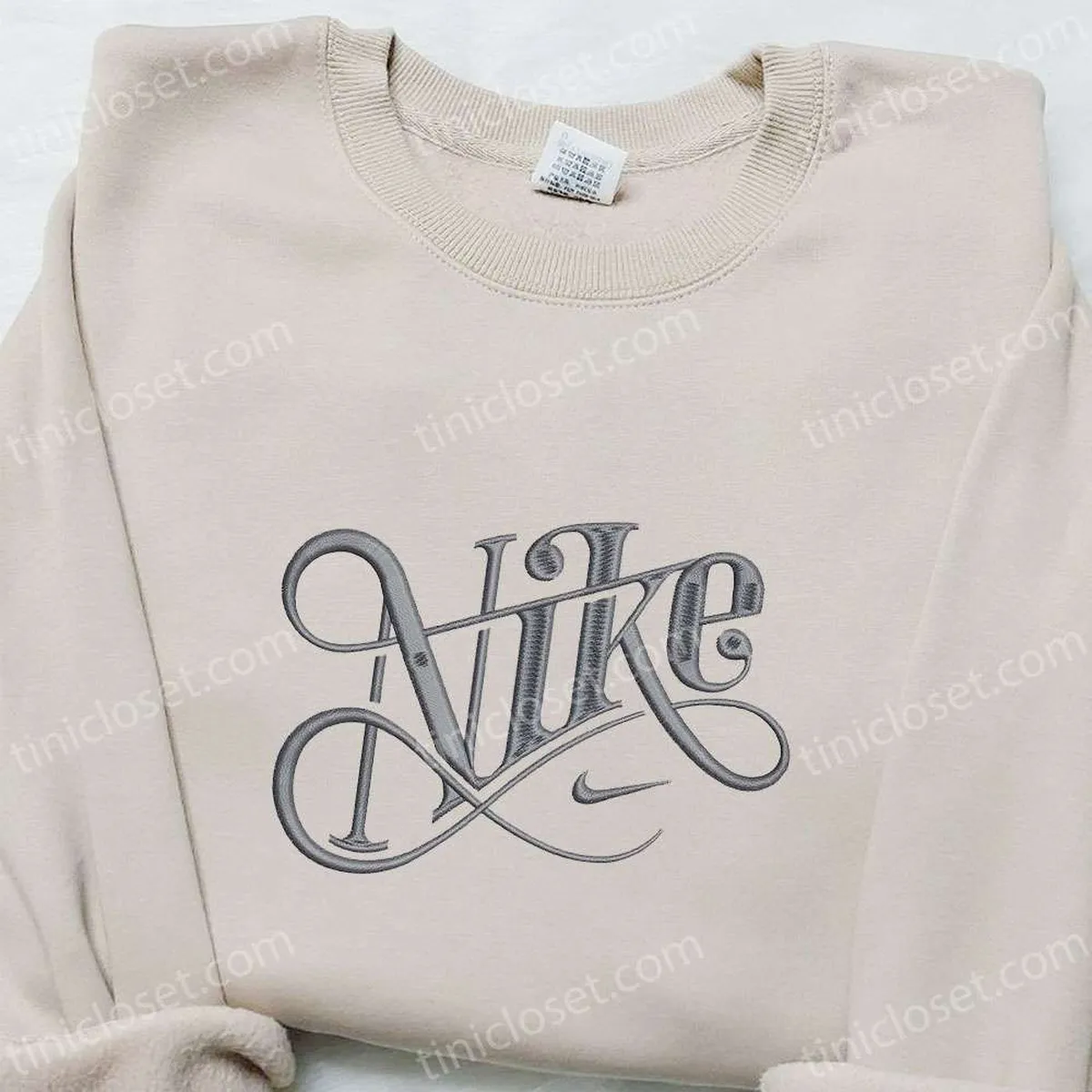 Typography x Nike Embroidered Sweatshirt, Nike Inspired Embroidered Hoodie, Best Birthday Gift Ideas