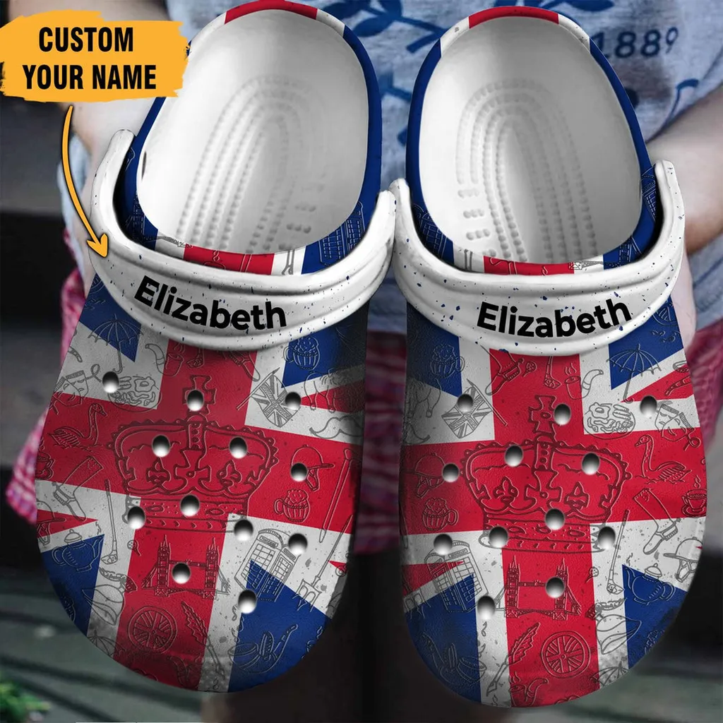 Uk Flag For Men And Women Rubber Crocs Clog