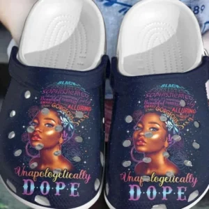 Unapologetically Dope Crocs Birth Month Gift Back Girl Rubber Crocs Clog