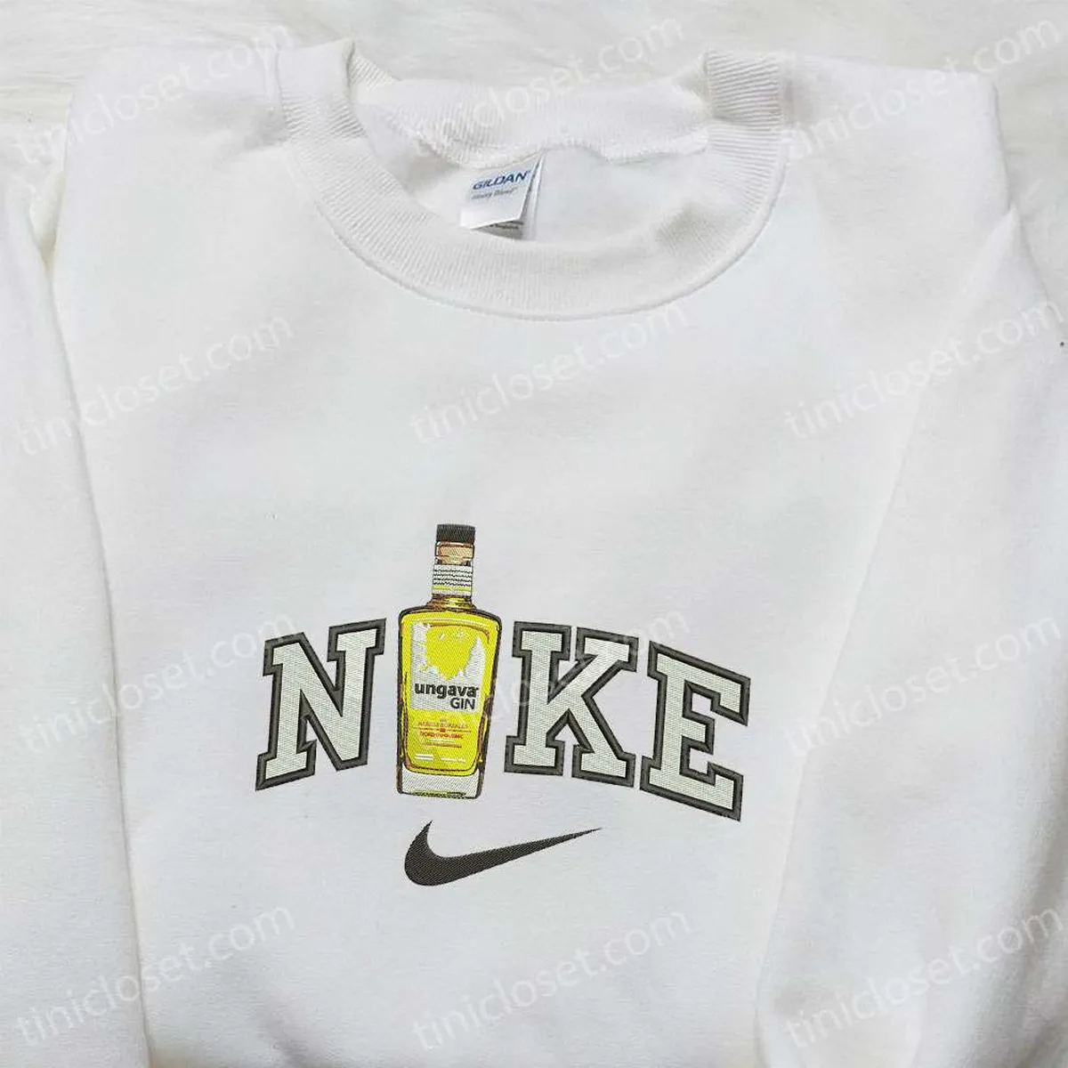 Ungava Bottle x Nike Embroidered Hoodie, Favorite Drink Embroidered Hoodie, Best Gift Ideas for Him