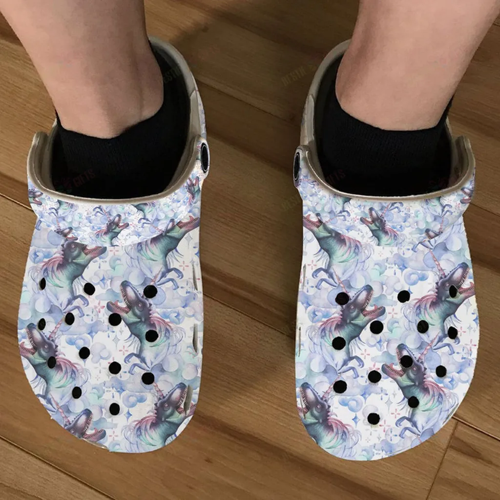 Unicorn Dinosaur Crocs Classic Clogs