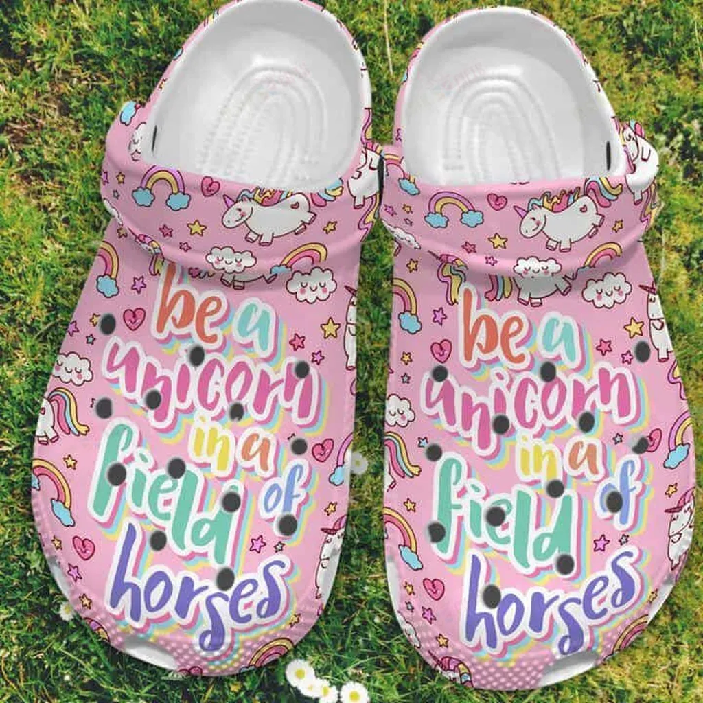 Unicorn Pink Crocs Classic Clogs