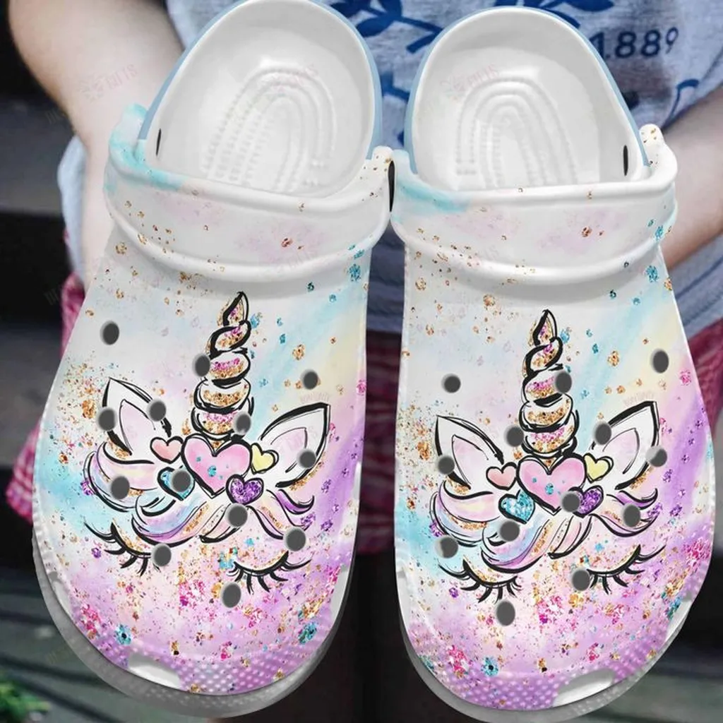 Unicorn Whitesole  Crocs Classic Clogs