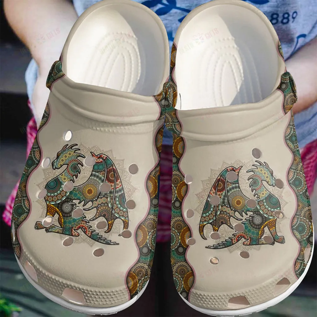 Unique Dragon Crocs Classic Clogs