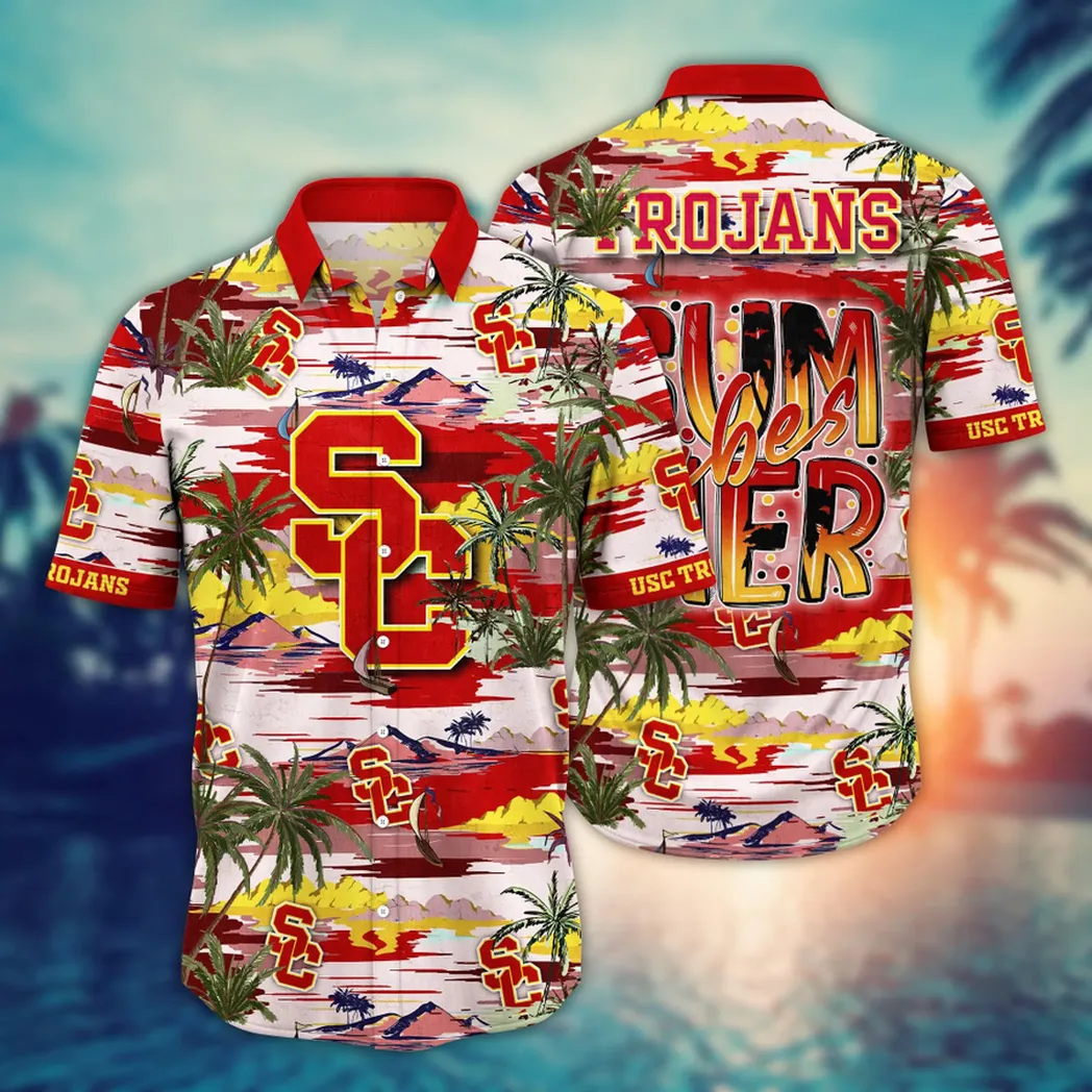 USC Trojans NCAA Flower Aloha Hawaiian Shirt, Summer Football Shirts VPHWA2451154033