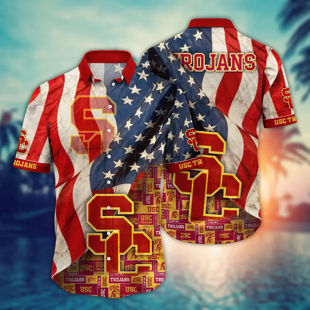 USC Trojans NCAA Flower Aloha Hawaiian Shirt, Summer Football Shirts VPHWA2451154097