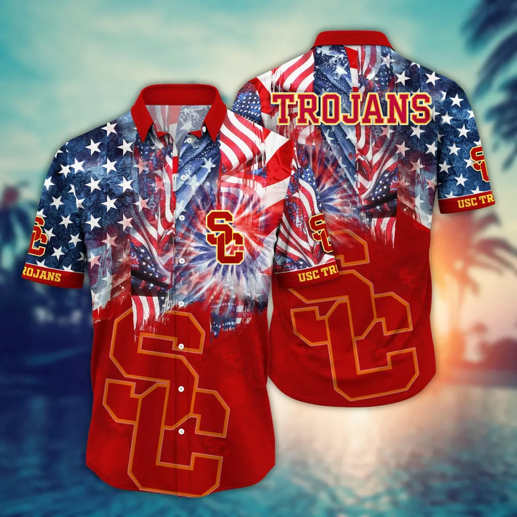 USC Trojans NCAA Flower Aloha Hawaiian Shirt, Summer Football Shirts VPHWA2451154124