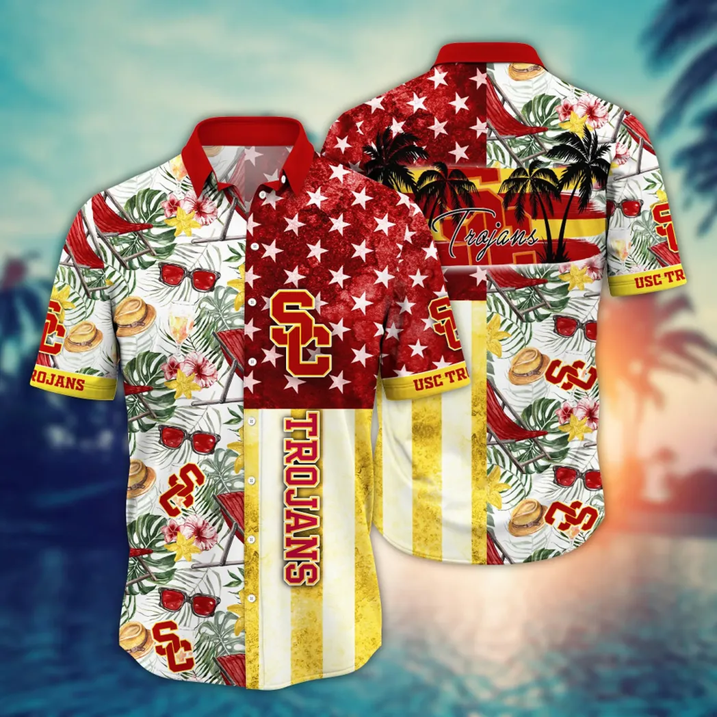 USC Trojans NCAA Flower Aloha Hawaiian Shirt, Summer Football Shirts VPHWA2451154193