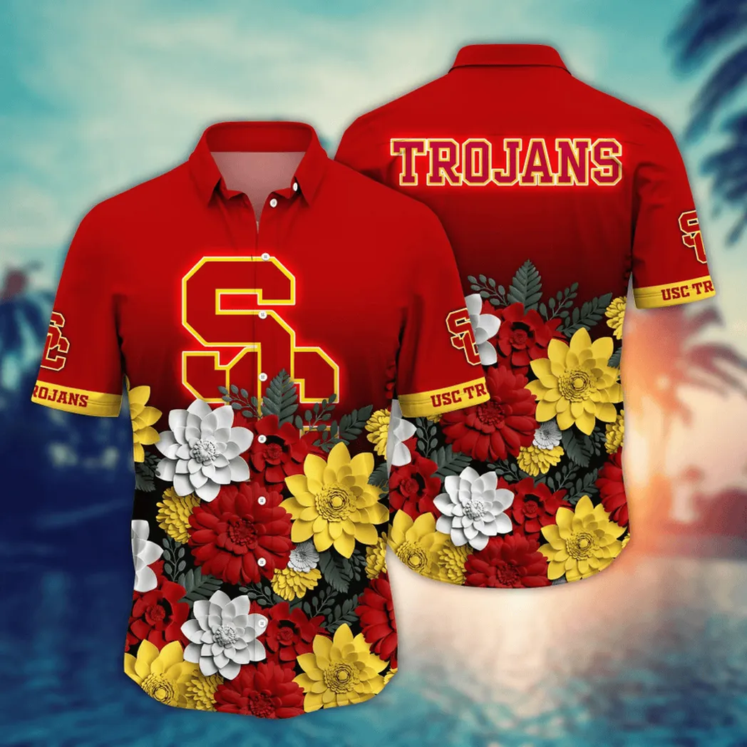 USC Trojans NCAA Flower Aloha Hawaiian Shirt, Summer Football Shirts VPHWA2451155109