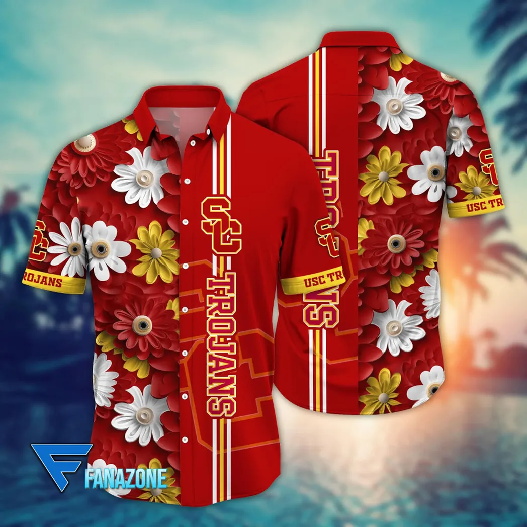 USC Trojans, Style Hot Trending Summer NCAA Flower Aloha Hawaiian Shirt, Summer Football Shirts VPHWA2451155153