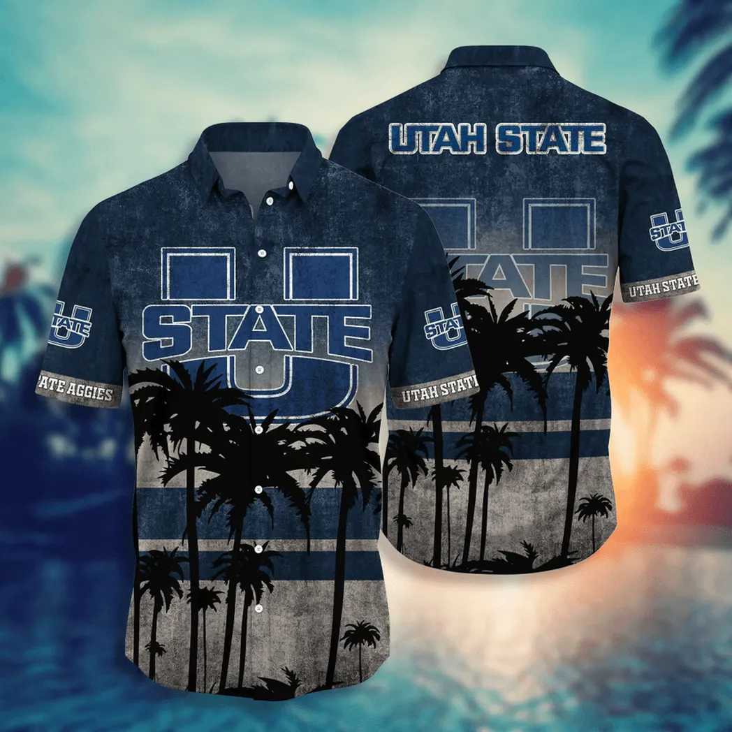 Utah State Aggies Aloha Hawaiian Shirt, Style Hot Trending Summer VPHWA2451153846